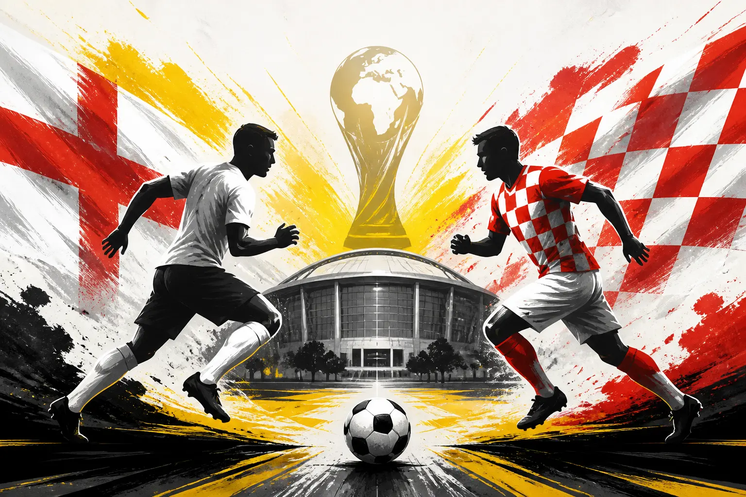 Illustration du match Angleterre VS Croatie, le 17/06/2026 21:00, stade AT&T Stadium