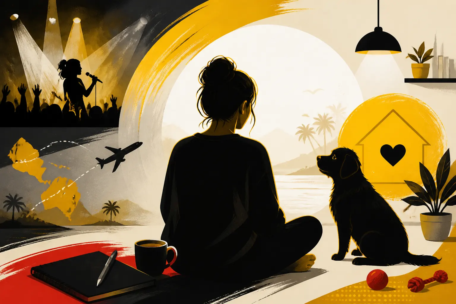 Illustration editoriale pour Héléna va adopter un chien après sa pause médiatique