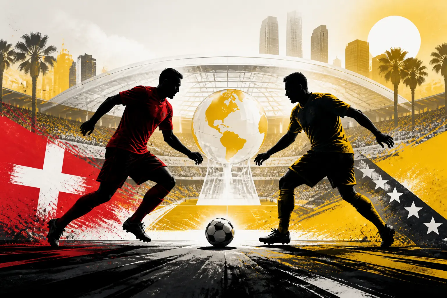 Illustration du match Suisse VS Bosnie-Herzégovine, le 18/06/2026 20:00, stade SoFi Stadium