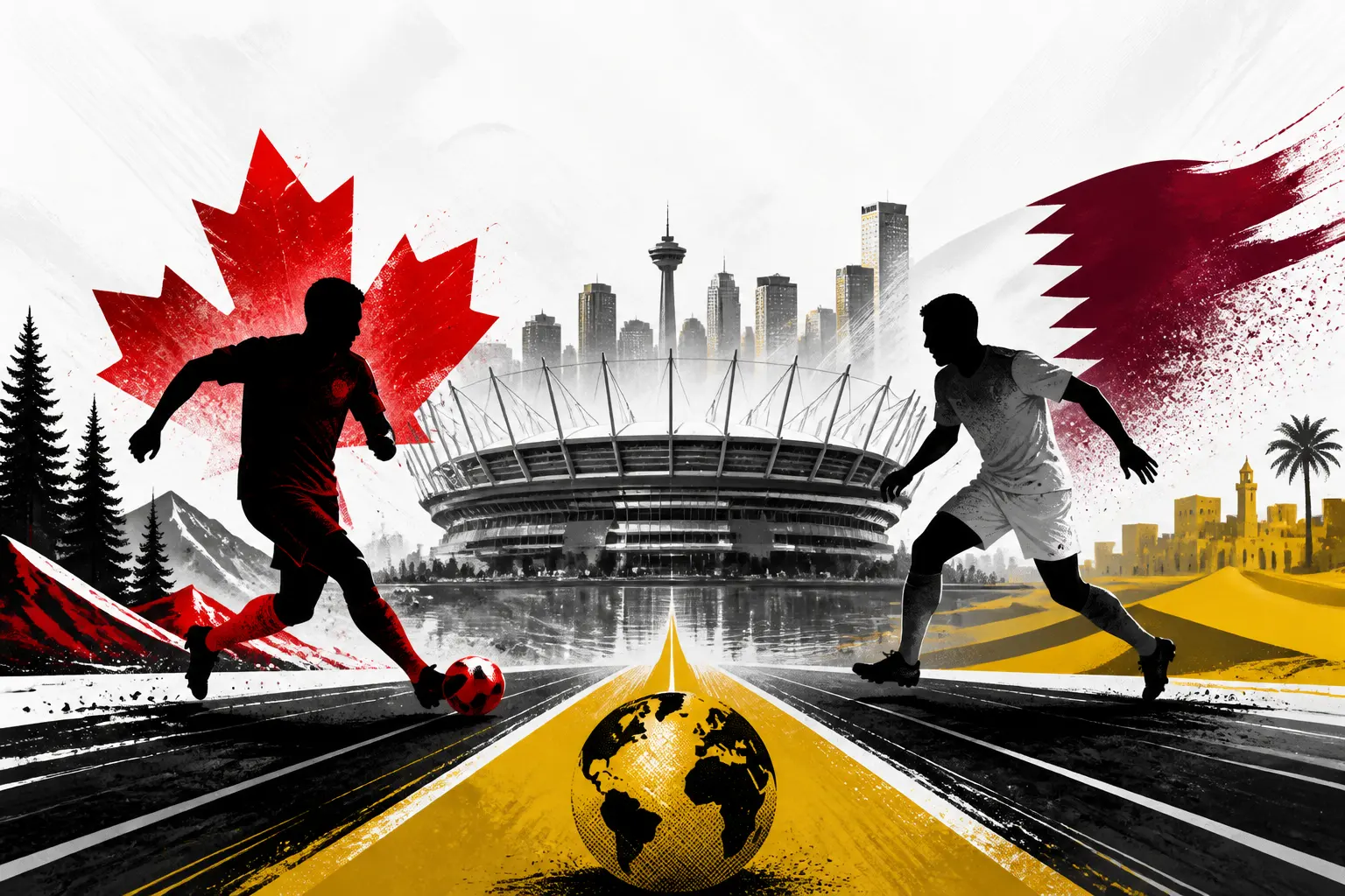 Illustration du match Canada VS Qatar, le 18/06/2026 23:00, stade BC Place