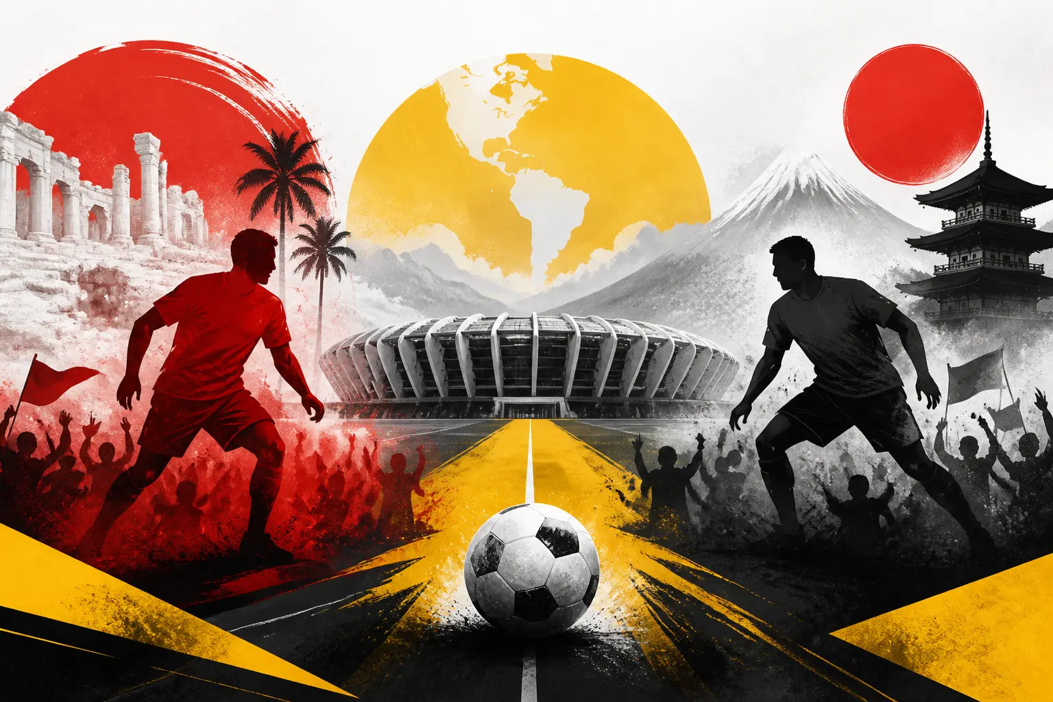 Illustration du match Tunisie VS Japon, le 21/06/2026 05:00, stade Estadio BBVA