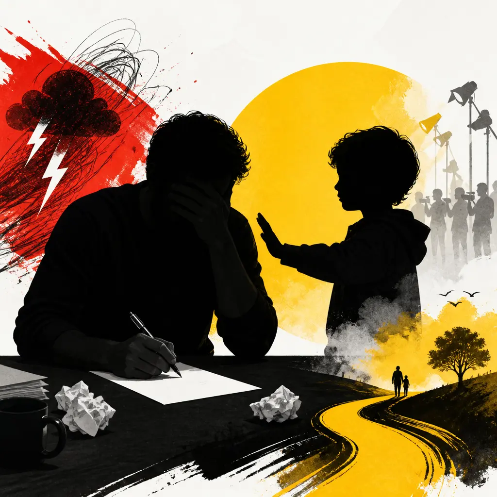 Illustration editoriale pour Patrick Bruel : son fils Oscar l’a empêché d’envoyer une « lettre extrêmement violente »
