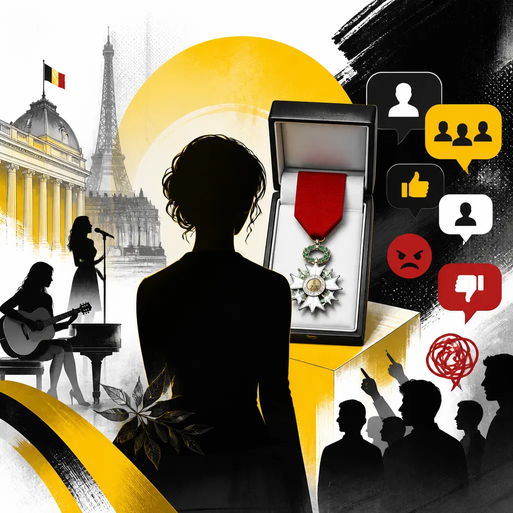 Illustration editoriale pour Nolwenn Leroy : une décoration à la Légion d’honneur critiquée sur les réseaux