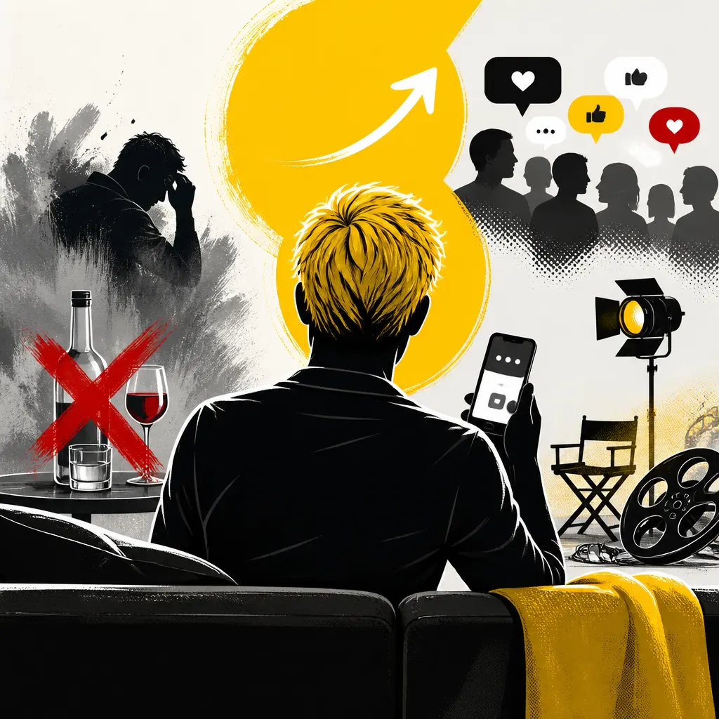 Illustration editoriale pour Jérémy Ferrari change de tête pour célébrer ses dix ans de sobriété