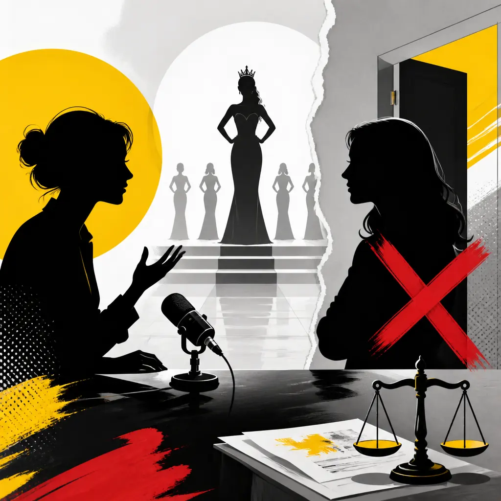 Illustration editoriale pour Sylvie Tellier répond aux accusations d’Élodie Gossuin sur son exclusion de Miss France