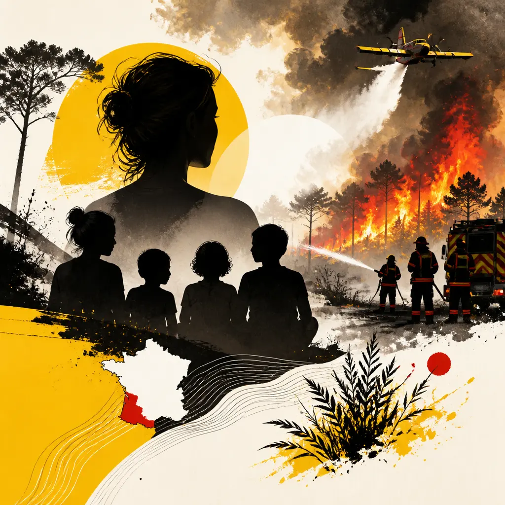 Illustration editoriale pour Après Dubaï, Élodie Gossuin confrontée aux incendies durant ses vacances en famille