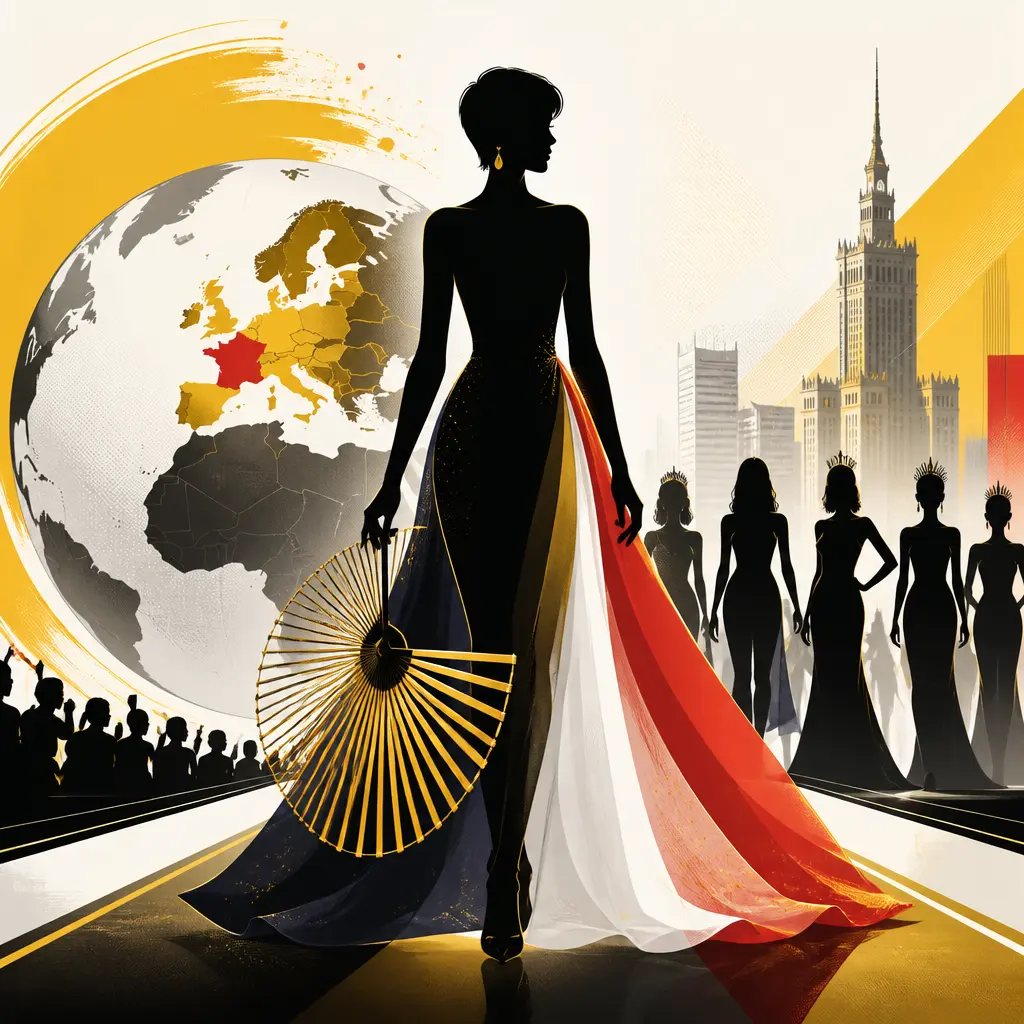 Illustration editoriale pour Miss Supranational 2026 : Eve Gilles défile avec un accessoire qui ne passe pas inaperçu