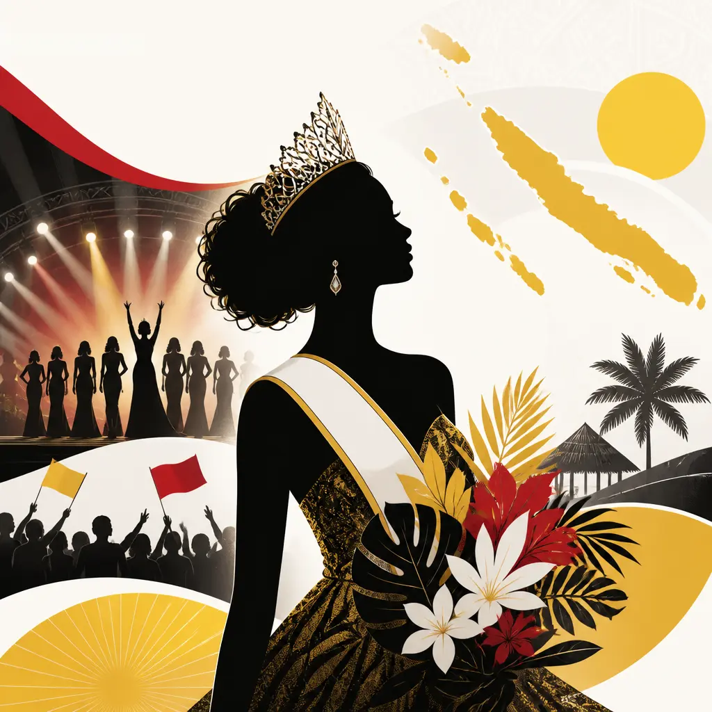 Illustration editoriale pour Miss France 2027 : Lana Prost sacrée Miss Nouvelle-Calédonie à 17 ans