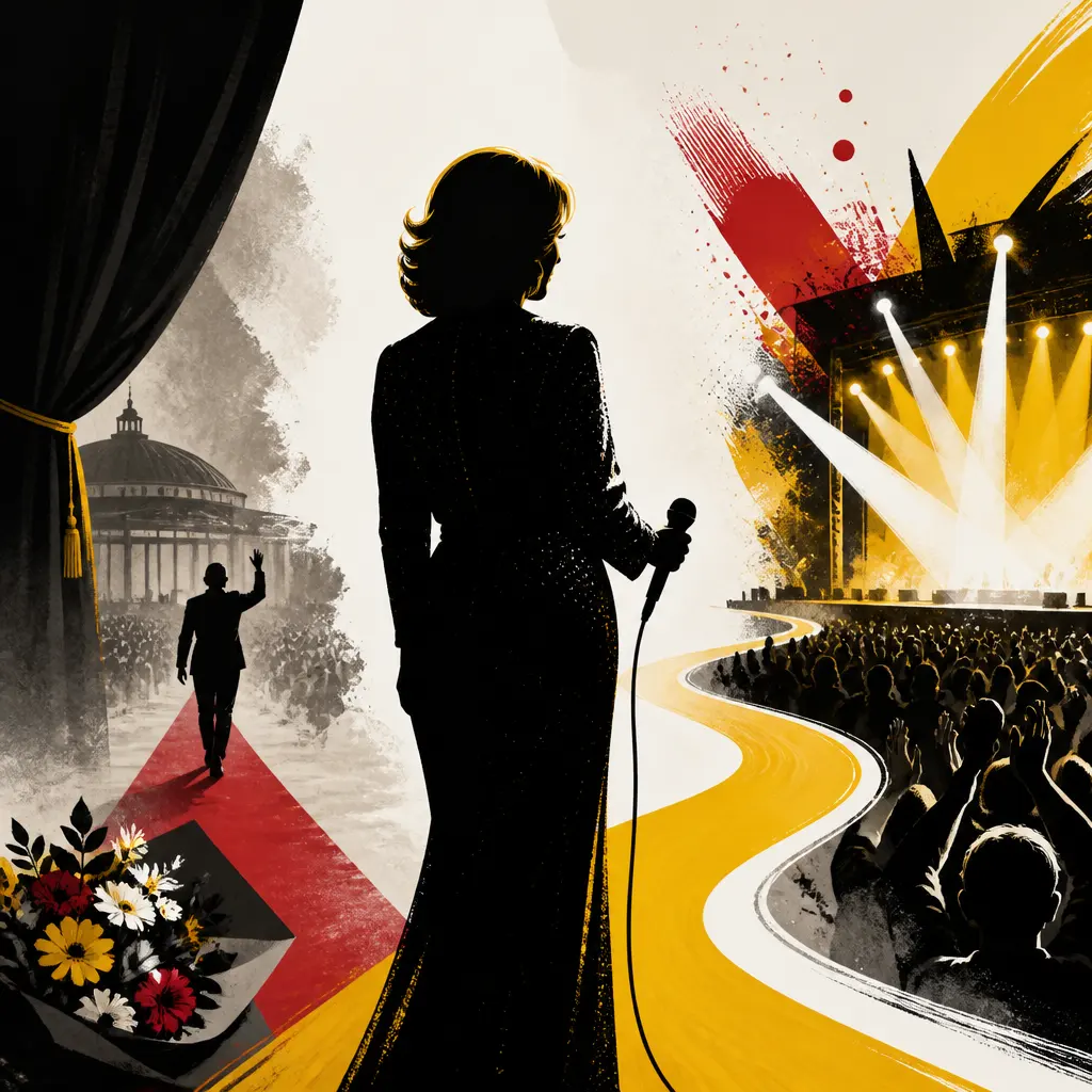 Illustration editoriale pour Sylvie Vartan annonce qu’elle remontera sur scène après sa tournée « Je tire ma révérence »