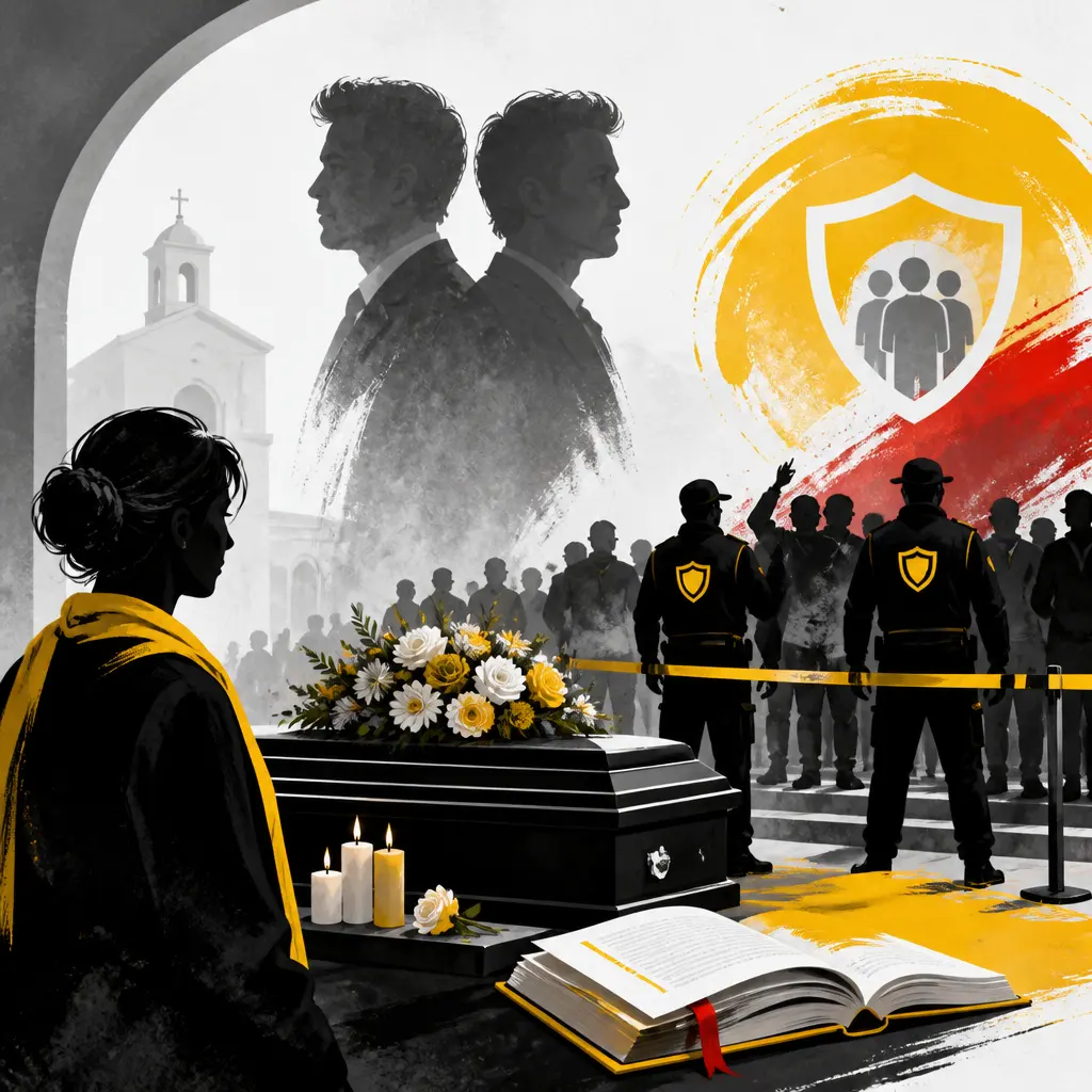 Illustration editoriale pour Obsèques d&rsquo;Igor et Grichka Bogdanov perturbées : leur sœur Véronique explique pourquoi la sécurité a dû intervenir