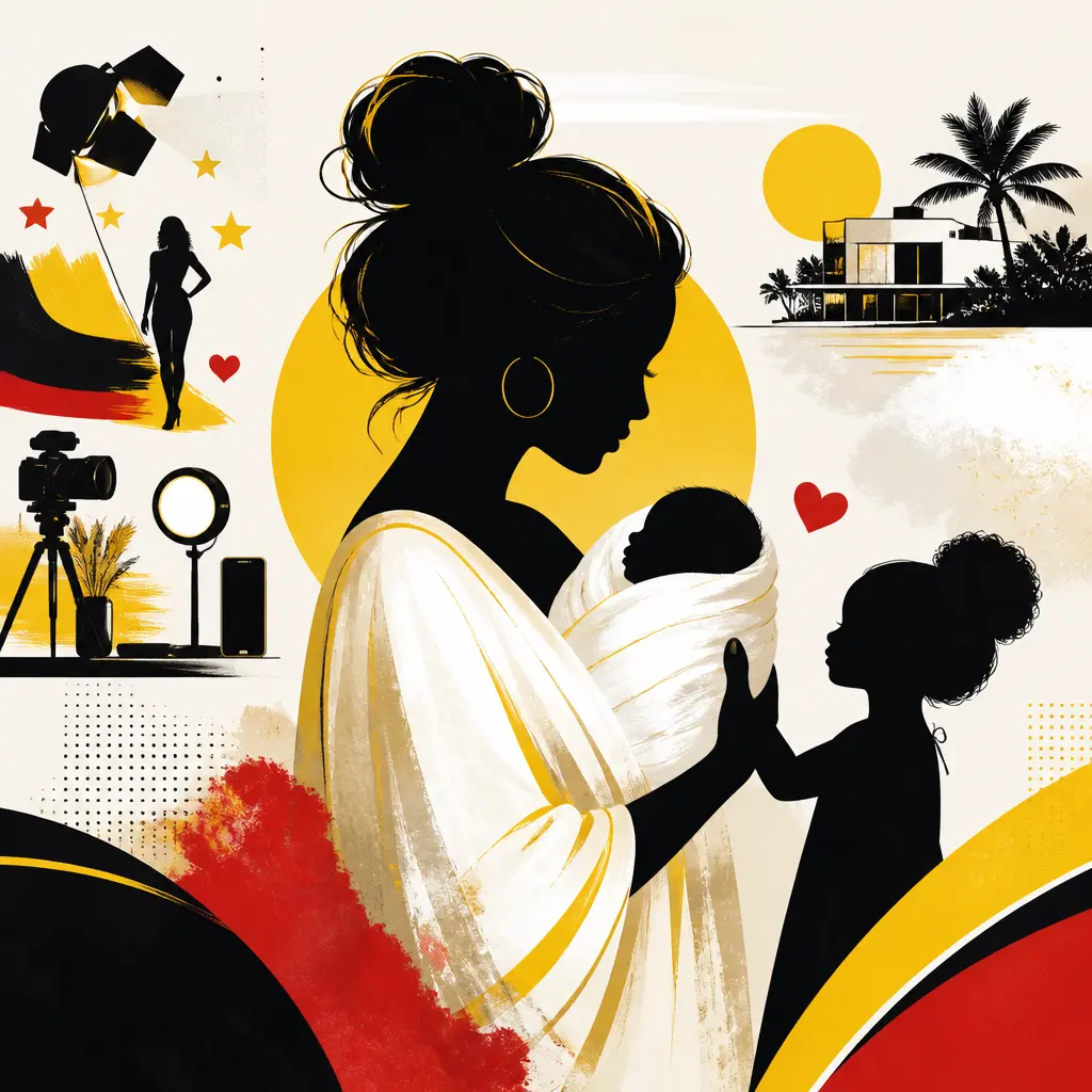 Illustration editoriale pour Sarah Lopez : six jours après l&rsquo;accouchement, le prénom de son fils enfin révélé