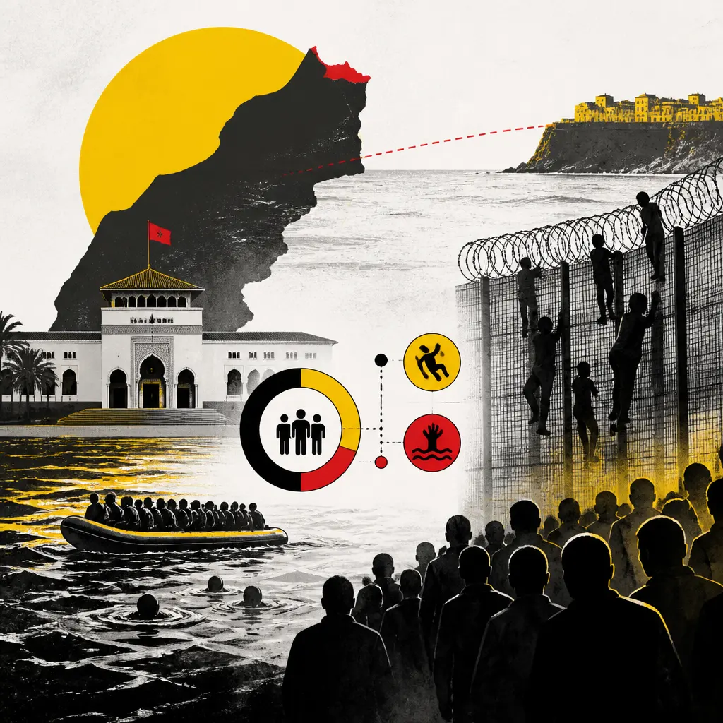 Illustration editoriale pour Maroc : le gouvernement réagit après cinq jours de silence sur l’afflux migratoire à Ceuta