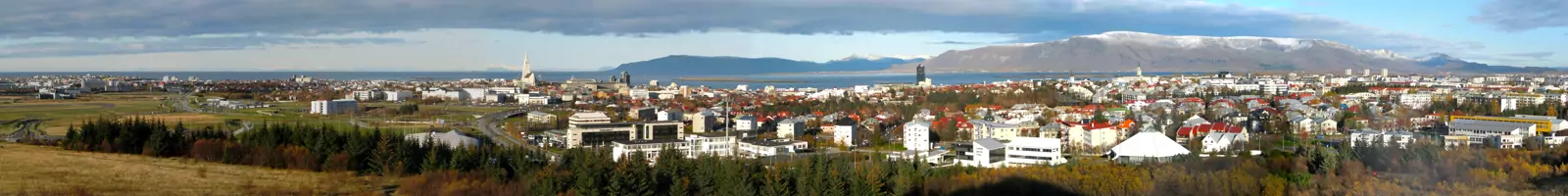 Panorama de Reykjavik vu depuis Perlan