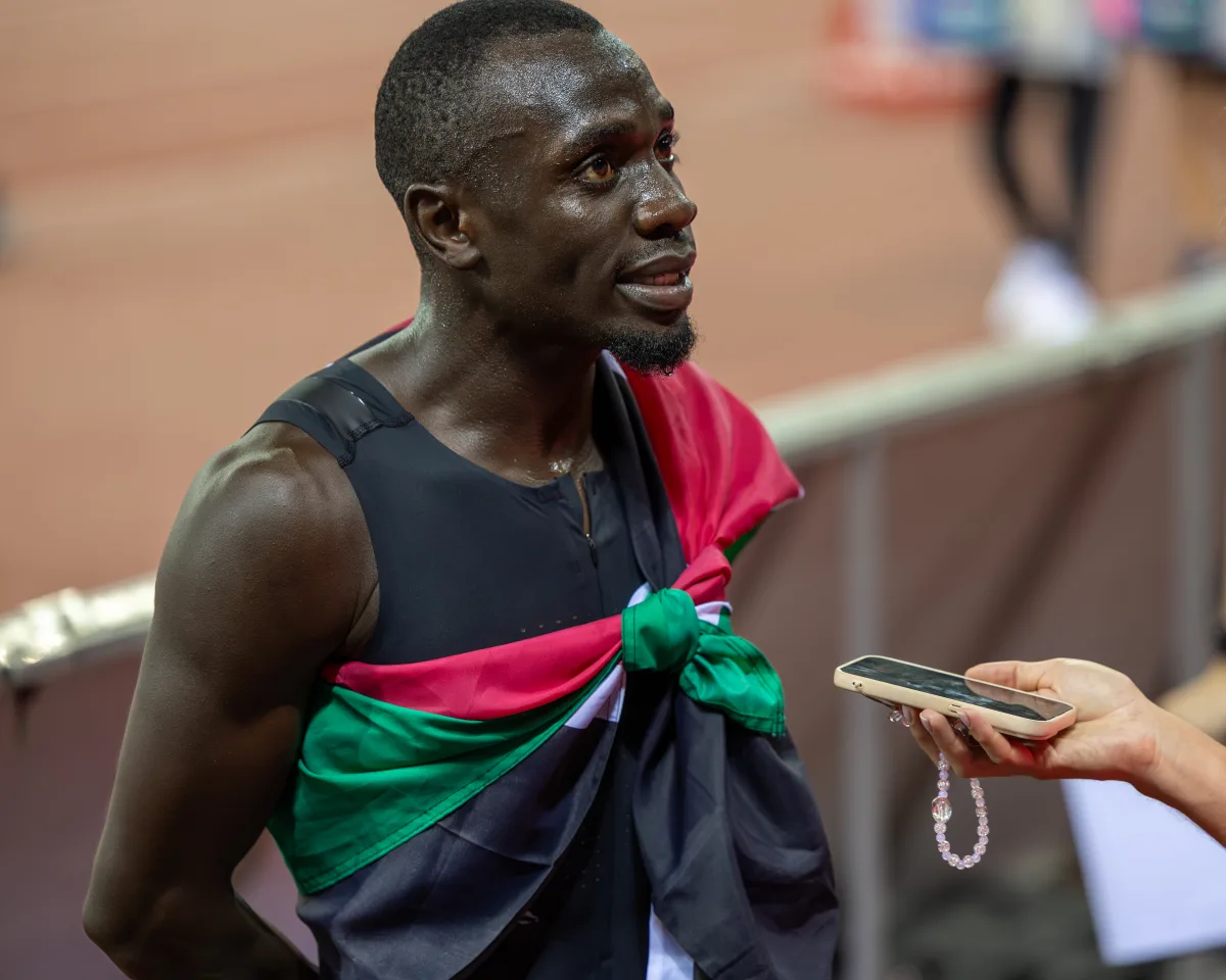 Emmanuel Wanyonyi en course lors de la Diamond League 2026