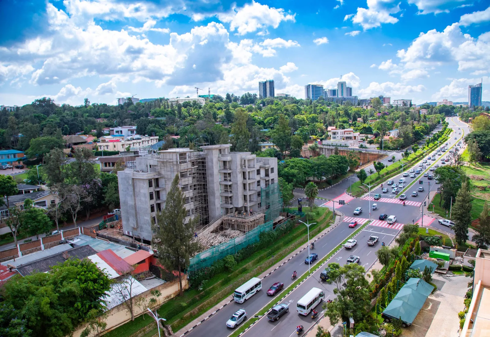 Vue générale de Kigali, au Rwanda